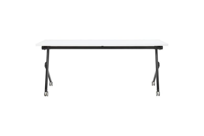 Hopfällbart skrivbord Beliani Bendi Ljus trä/svart, 120x60x75 cm White||Black 180x60x75 cm - Huonekalut - Pöytä & ruokailuryhmä - Työpöytä - Tietokonepöytä