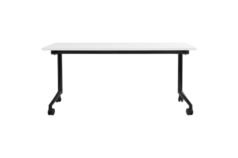 Hopfällbart skrivbord Beliani Cavi Ljus trä/svart, 120x60x75 cm White||Black 160x60x75 cm - Huonekalut - Pöytä & ruokailuryhmä - Työpöytä - Tietokonepöytä