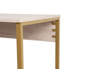 Hu Kirjoituspöytä 60x240 cm - Beige/Kulta - Huonekalut - Pöytä & ruokailuryhmä - Työpöytä - Tietokonepöytä