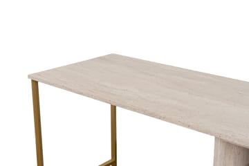 Hu Kirjoituspöytä 60x240 cm - Beige/Kulta - Huonekalut - Pöytä & ruokailuryhmä - Työpöytä - Tietokonepöytä