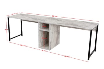 Hu Kirjoituspöytä 60x240 cm - Musta - Huonekalut - Pöytä & ruokailuryhmä - Työpöytä - Tietokonepöytä