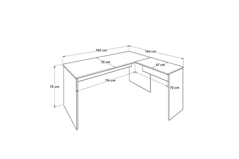Kirjoituspöydät ja tietokonepöydät Kirjoituspöytä Quelanwich, antrasiitti / tammi Antracit, Red Colored Wood - Huonekalut - Pöytä & ruokailuryhmä - Työpöytä - Tietokonepöytä