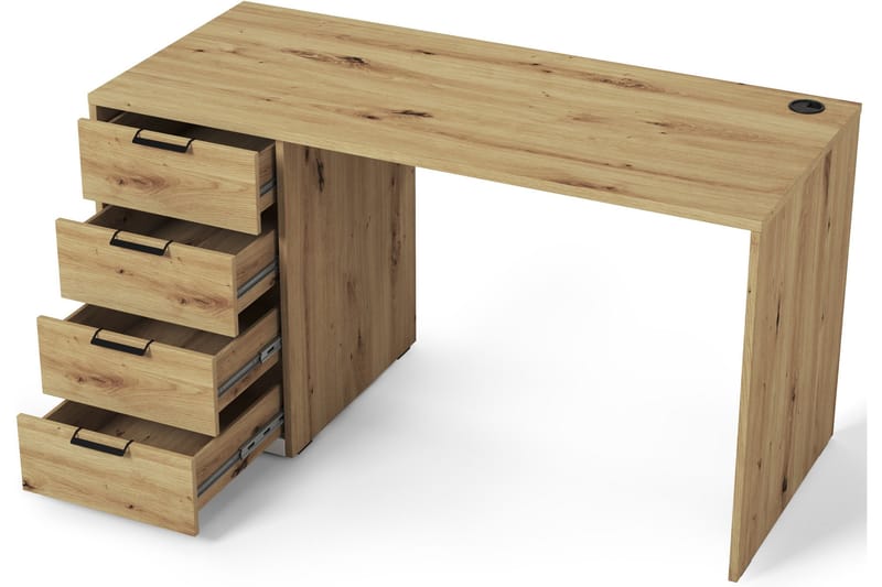 Kirjoituspöytä Barold 140x60 cm - Ruskea - Huonekalut - Pöytä & ruokailuryhmä - Työpöytä - Tietokonepöytä