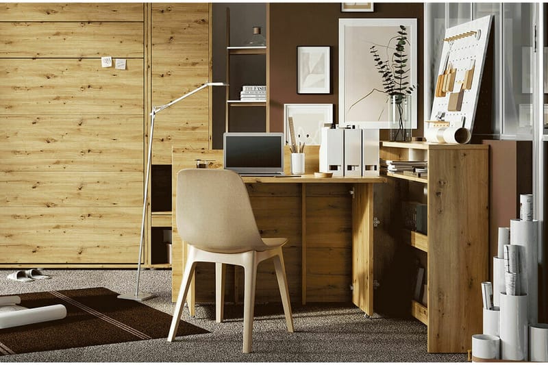 Brown - Huonekalut - Pöytä & ruokailuryhmä - Työpöytä - Kirjoituspöytä - Kulmakirjoituspöytä