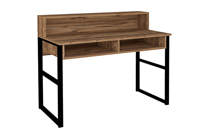 Kirjoituspöytä Dehana 120 cm Säilytyksellä 2 hyllyä - Pähkinänruskea/Musta - Tietokonepöytä
 - Kirjoituspöytä