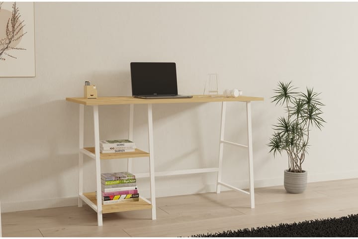 Kirjoituspöytä Dobra 120 cm - Valkoinen - Kirjoituspöytä - Tietokonepöytä