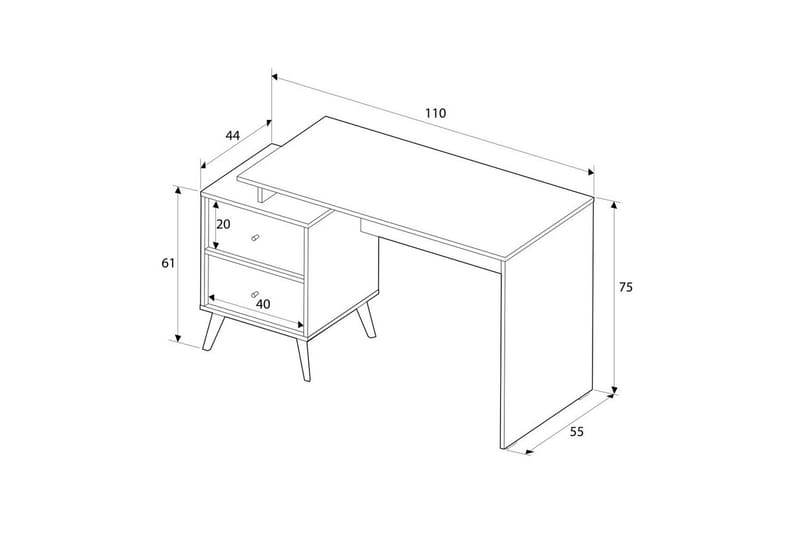 Kirjoituspöytä Felyra Monivärinen - Monivärinen - Huonekalut - Pöytä & ruokailuryhmä - Työpöytä
 - Tietokonepöytä