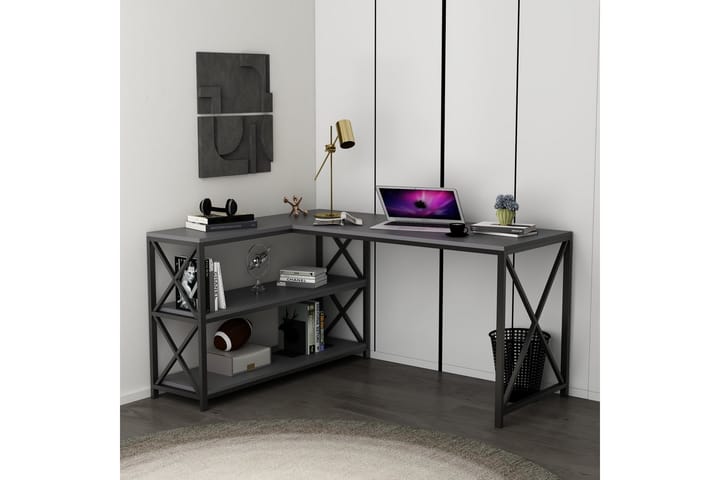 Kirjoituspöytä Flexy 150 cm - Antrasiitti - Tietokonepöytä
 - Kirjoituspöytä