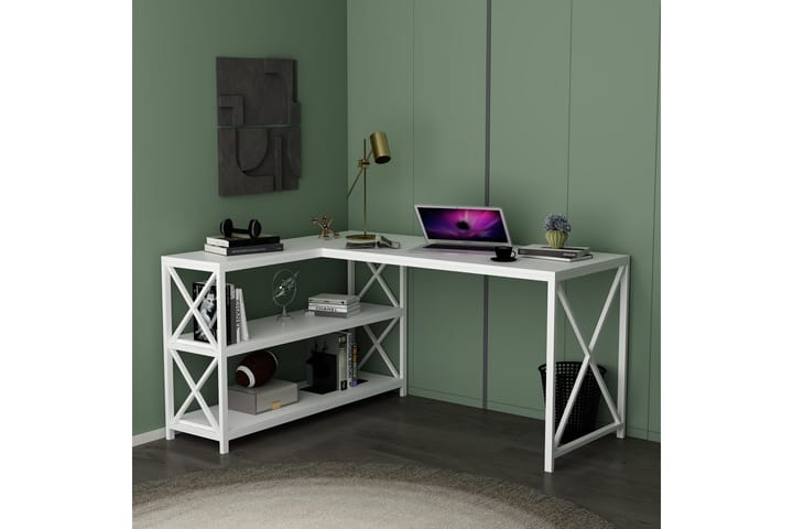 Kirjoituspöytä Flexy 150 cm - Valkoinen - Kirjoituspöytä - Tietokonepöytä