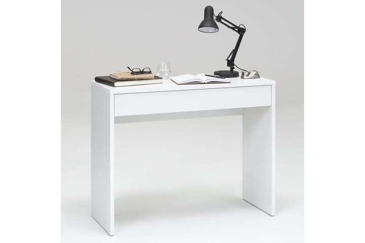 FMD Työpöytä leveällä vetolaatikolla 100x40x80 cm valkoinen - Valkoinen - Tietokonepöytä
 - Kirjoituspöytä
