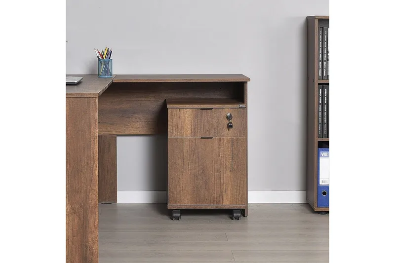 Kirjoituspöytä Focus Pähkinäpuu - Pähkinäpuu - Huonekalut - Pöytä & ruokailuryhmä - Työpöytä - Tietokonepöytä