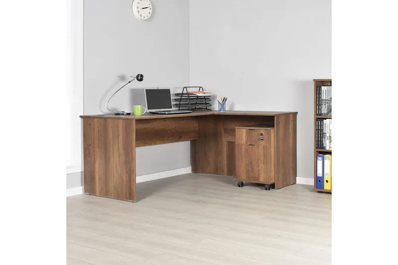 Kirjoituspöytä Focus Pähkinäpuu - Pähkinäpuu - Huonekalut - Pöytä & ruokailuryhmä - Työpöytä - Tietokonepöytä