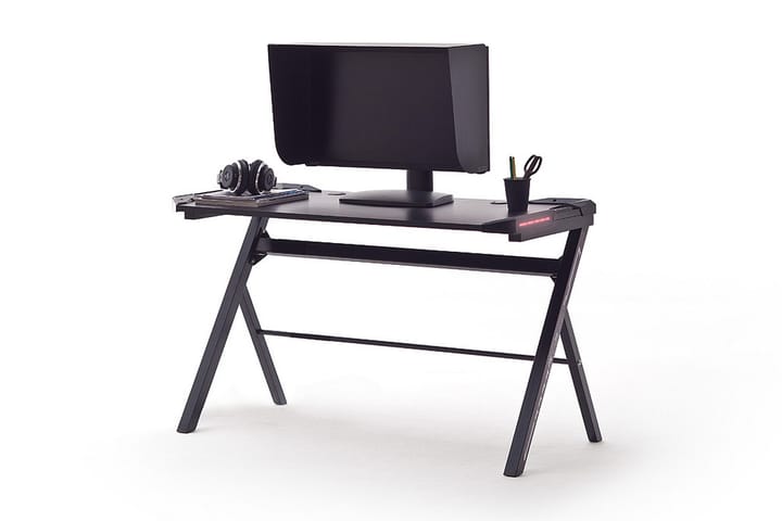 Gaming Kirjoituspöytä Banson Basic 3 120 cm - Musta - Tietokonepöytä
 - Kirjoituspöytä
