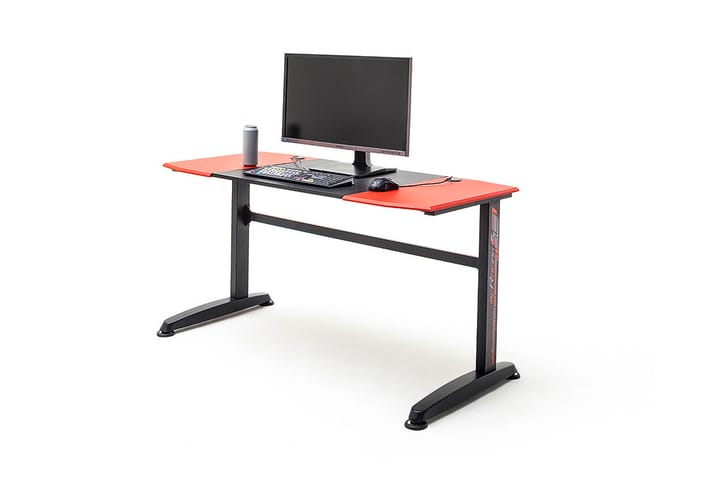 Gaming Kirjoituspöytä Fother 140 cm - Punainen/Musta/Metalli - Tietokonepöytä
 - Kirjoituspöytä