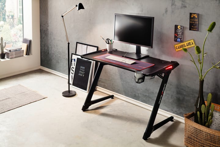 Gaming Kirjoituspöytä Ingleby 1 120 cm - Musta - Tietokonepöytä
 - Kirjoituspöytä