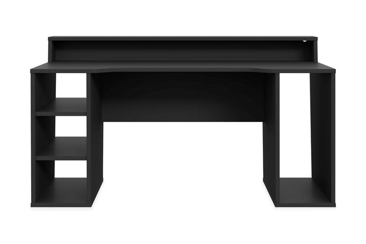 Gaming Kirjoituspöytä Kilcott 160 cm Säilytyksellä 2 hyllyä - Musta - Tietokonepöytä
 - Kirjoituspöytä