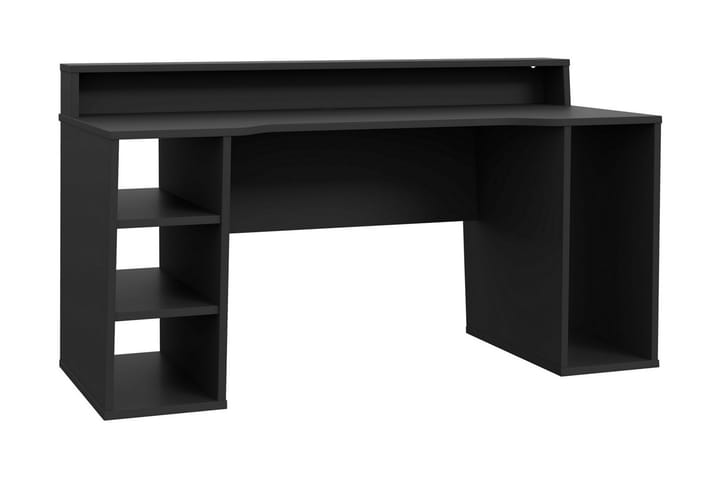 Gaming Kirjoituspöytä Kilcott 160 cm Säilytyksellä 2 hyllyä - Musta - Tietokonepöytä
 - Kirjoituspöytä