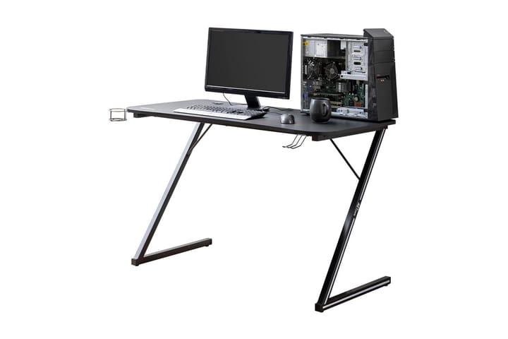 Gamingbord Haarbach 120 cm - Hiilenmusta - Tietokonepöytä
 - Kirjoituspöytä