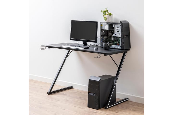 Gamingbord Haarbach 120 cm - Hiilenmusta - Tietokonepöytä
 - Kirjoituspöytä