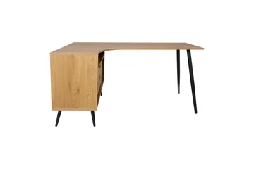 Georgia työpöytä 145x80 cm laatikoilla puuta metallijaloilla - Puunvärinen - Huonekalut - Pöytä & ruokailuryhmä - Työpöytä - Kirjoituspöytä