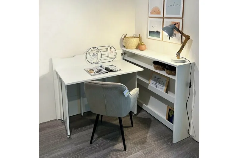 Grianan Skrivbord 136 cm White - Huonekalut - Pöytä & ruokailuryhmä - Työpöytä
 - Kirjoituspöytä