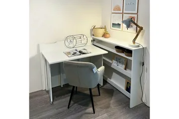 Grianan Skrivbord 136 cm White - Huonekalut - Pöytä & ruokailuryhmä - Työpöytä - Kirjoituspöytä - Kulmakirjoituspöytä