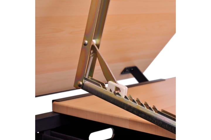 Kallistettava piirustuspöytä 2 laatikolla ja jakkaralla - Ruskea - Kirjoituspöytä - Tietokonepöytä