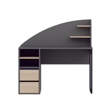Kirjoituspöytä Kalune Design Mirel (120 x 120 x 60 cm) Antrasiitinharmaa pähkinä - Antrasiitti/Pähkinä - Huonekalut - Pöytä & ruokailuryhmä - Työpöytä - Tietokonepöytä