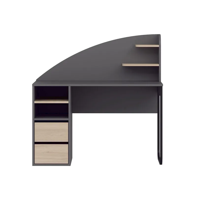 Kirjoituspöytä Kalune Design Mirel (120 x 120 x 60 cm) Antrasiitinharmaa pähkinä, Antrasiitti ja pähkinä