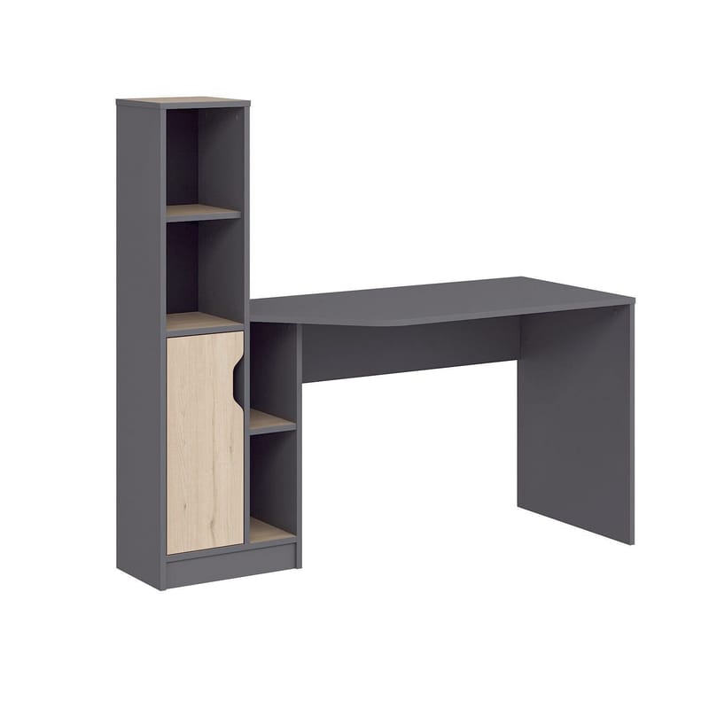 Kirjoituspöytä Kalune Design Viora (150 x 140 x 60 cm) Antrasiitinharmaa pähkinä - Antrasiitti/Pähkinä - Huonekalut - Pöytä & ruokailuryhmä - Työpöytä - Tietokonepöytä