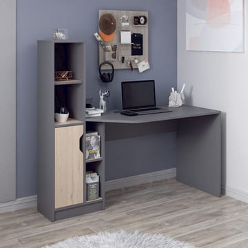 Kirjoituspöytä Kalune Design Viora (150 x 140 x 60 cm) Antrasiitinharmaa pähkinä - Antrasiitti/Pähkinä - Huonekalut - Pöytä & ruokailuryhmä - Työpöytä - Tietokonepöytä