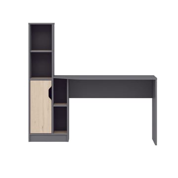 Kirjoituspöytä Kalune Design Viora (150 x 140 x 60 cm) Antrasiitinharmaa pähkinä - Antrasiitti/Pähkinä - Huonekalut - Pöytä & ruokailuryhmä - Työpöytä - Tietokonepöytä