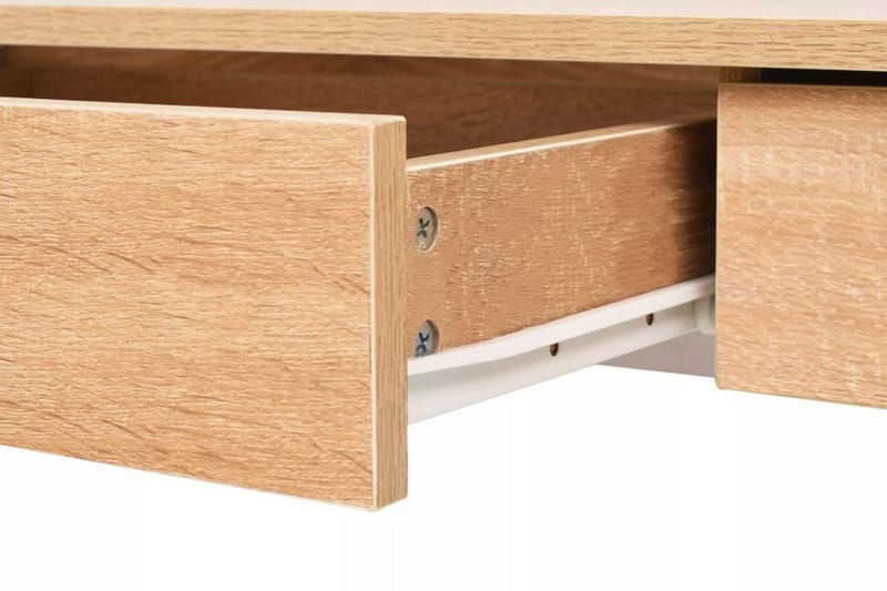 Kirjoituspöytä 110x55x75 cm tammi ja valkoinen - Ruskea - Huonekalut - Pöytä & ruokailuryhmä - Työpöytä
 - Kirjoituspöytä