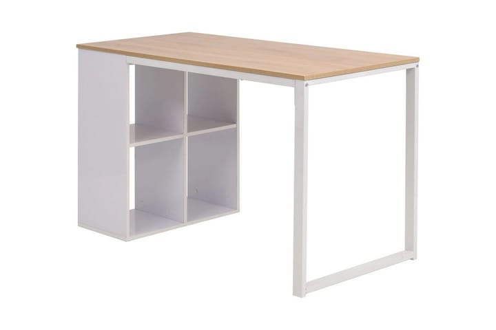 Kirjoituspöytä 120x60x75 cm tammi ja valkoinen - Ruskea - Tietokonepöytä
 - Kirjoituspöytä