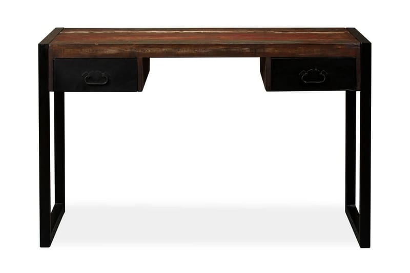 Kirjoituspöytä 2 laatikolla kierrätetty puu 120x50x76 cm - Monivärinen - Huonekalut - Pöytä & ruokailuryhmä - Työpöytä
 - Kirjoituspöytä