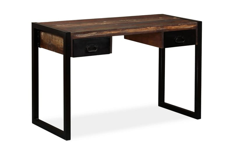 Kirjoituspöytä 2 laatikolla kierrätetty puu 120x50x76 cm - Monivärinen - Huonekalut - Pöytä & ruokailuryhmä - Työpöytä
 - Kirjoituspöytä
