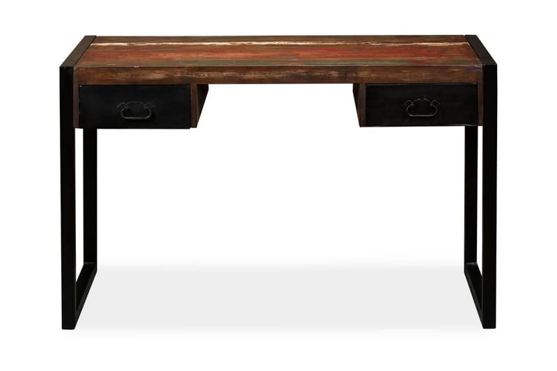 Kirjoituspöytä 2 laatikolla kierrätetty puu 120x50x76 cm - Monivärinen - Huonekalut - Pöytä & ruokailuryhmä - Työpöytä
 - Kirjoituspöytä