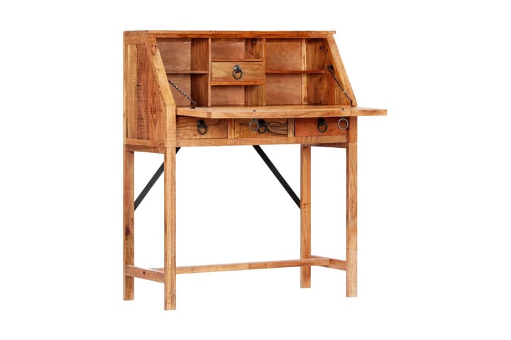 Kirjoituspöytä 90x40x107 cm täysi akaasiapuu - Ruskea - Tietokonepöytä
 - Kirjoituspöytä