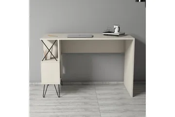 Kirjoituspöytä Amtorp 120 cm Säilytyksellä Hylly - Beige - Huonekalut - Pöytä & ruokailuryhmä - Työpöytä - Kirjoituspöytä