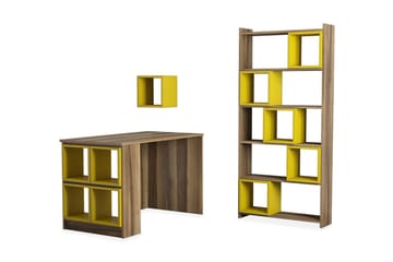 Kirjoituspöytä Amtorp 120 cm Säilytys Hylly+Seinähylly+Kirja