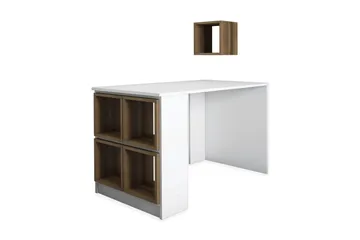 Kirjoituspöytä Amtorp 120 Säilytyksellä Hylly+Seinähylly