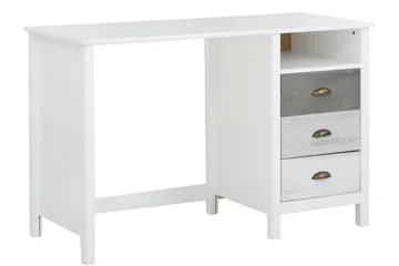 Kirjoituspöytä Ashmore 140 cm - Valk/Vaaleanharmaa/Tummanharm - Huonekalut - Pöytä & ruokailuryhmä - Työpöytä - Kirjoituspöytä