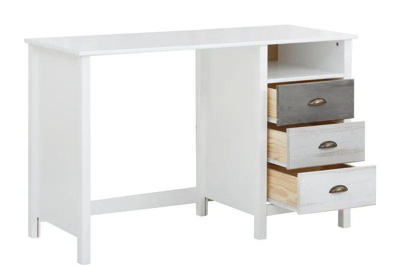 Kirjoituspöytä Ashmore 140 cm - Valk/Vaaleanharmaa/Tummanharm - Huonekalut - Pöytä & ruokailuryhmä - Työpöytä - Kirjoituspöytä