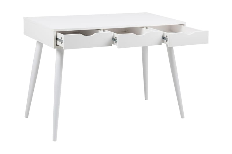 Kirjoituspöytä Avena 110 cm Säilytyksellä 3 laatikkoa - Valkoinen - Huonekalut - Pöytä & ruokailuryhmä - Työpöytä - Kirjoituspöytä