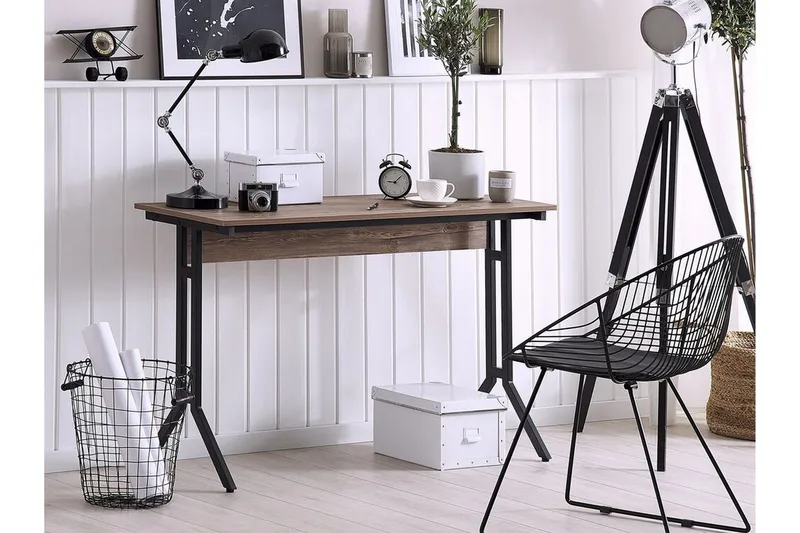 Kirjoituspöytä Bivian 120 cm - Ruskea/Harmaa - Huonekalut - Pöytä & ruokailuryhmä - Työpöytä - Kirjoituspöytä