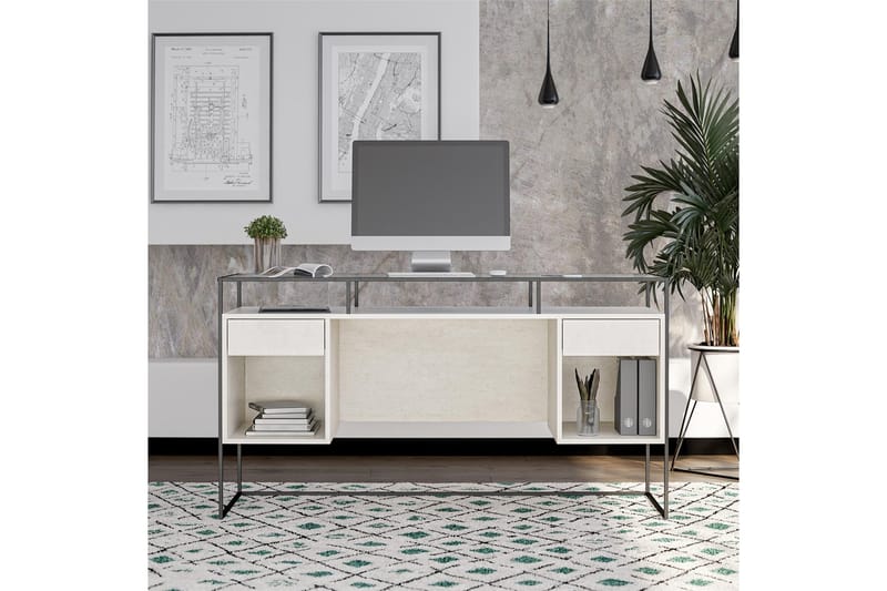 Kirjoituspöytä Bradford 139 cm Harmaa - Queer Eye - Huonekalut - Pöytä & ruokailuryhmä - Työpöytä - Kirjoituspöytä