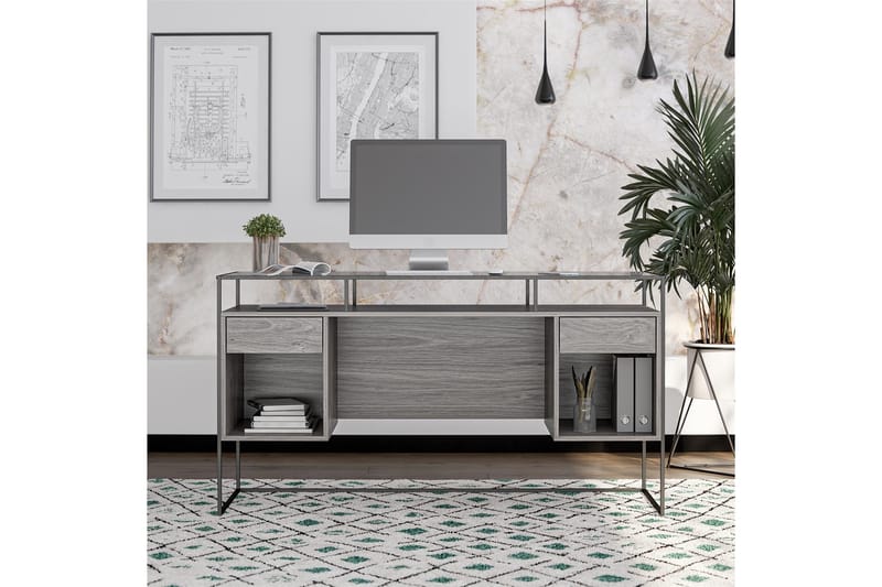 Kirjoituspöytä Bradford 141 cm Harmaa - Queer Eye - Huonekalut - Pöytä & ruokailuryhmä - Työpöytä - Kirjoituspöytä