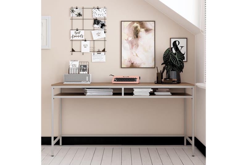 Kirjoituspöytä Bradford 153 cm Beige - Dorel Home - Huonekalut - Pöytä & ruokailuryhmä - Työpöytä
 - Kirjoituspöytä
