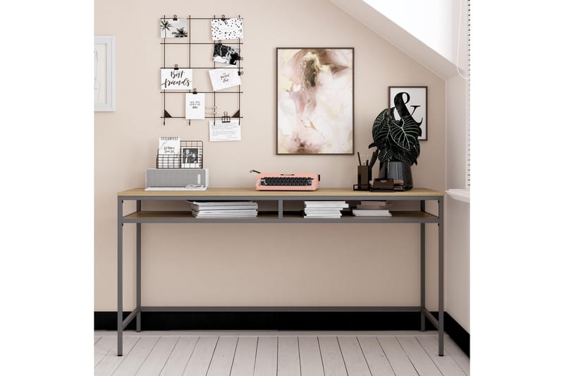 Kirjoituspöytä Bradford 153 cm Harmaa - Dorel Home - Huonekalut - Pöytä & ruokailuryhmä - Työpöytä - Kirjoituspöytä