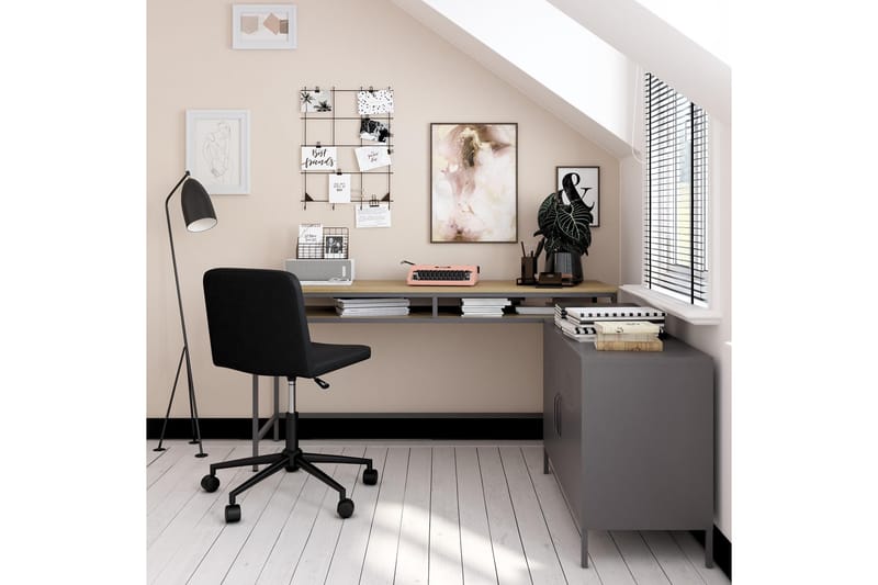 Kirjoituspöytä Bradford 153 cm Harmaa - Dorel Home - Huonekalut - Pöytä & ruokailuryhmä - Työpöytä - Kirjoituspöytä